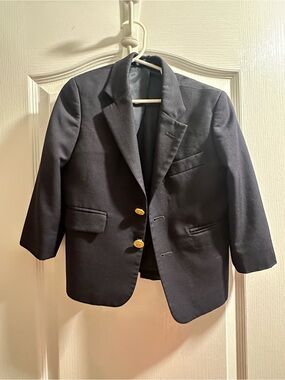 Lord & Taylor Boys Navy Blazer with Gold Buttons
